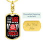Live Hard Love Hard Run Hard Swivel Keychain Dog Tag Stainless Steel or 18k Gold-Express Your Love Gifts