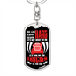 Live Hard Love Hard Run Hard Swivel Keychain Dog Tag Stainless Steel or 18k Gold-Express Your Love Gifts