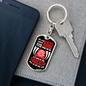 Live Hard Love Hard Run Hard Swivel Keychain Dog Tag Stainless Steel or 18k Gold-Express Your Love Gifts