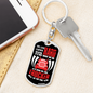 Live Hard Love Hard Run Hard Swivel Keychain Dog Tag Stainless Steel or 18k Gold-Express Your Love Gifts