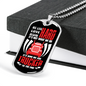 Live Hard Love Hard Run Hard Trucker Dog Tag Stainless Steel or 18k Gold 24" Chain-Express Your Love Gifts
