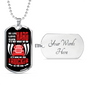 Live Hard Love Hard Run Hard Trucker Dog Tag Stainless Steel or 18k Gold 24" Chain-Express Your Love Gifts