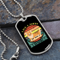 Live Laugh Bark Blue Necklace Stainless Steel or 18k Gold Dog Tag 24" Chain-Express Your Love Gifts