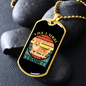 Live Laugh Bark Blue Necklace Stainless Steel or 18k Gold Dog Tag 24" Chain-Express Your Love Gifts