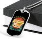 Live Laugh Bark Blue Necklace Stainless Steel or 18k Gold Dog Tag 24" Chain-Express Your Love Gifts