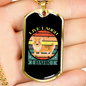 Live Laugh Bark Blue Necklace Stainless Steel or 18k Gold Dog Tag 24" Chain-Express Your Love Gifts