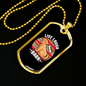 Live Laugh Bark Bone Necklace Stainless Steel or 18k Gold Dog Tag 24" Chain-Express Your Love Gifts