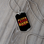 Live Laugh Bark Dogs Plain Necklace Stainless Steel or 18k Gold Dog Tag 24" Chain-Express Your Love Gifts