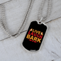 Live Laugh Bark Dogs Plain Necklace Stainless Steel or 18k Gold Dog Tag 24" Chain-Express Your Love Gifts