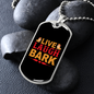 Live Laugh Bark Dogs Plain Necklace Stainless Steel or 18k Gold Dog Tag 24" Chain-Express Your Love Gifts