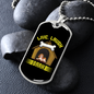 Live Laugh Bark Green Bones Necklace Stainless Steel or 18k Gold Dog Tag 24" Chain-Express Your Love Gifts