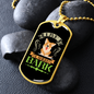 Live Laugh Bark Green Necklace Stainless Steel or 18k Gold Dog Tag 24" Chain-Express Your Love Gifts