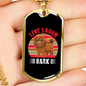 Live Laugh Bark Pink Necklace Stainless Steel or 18k Gold Dog Tag 24" Chain-Express Your Love Gifts