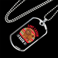 Live Laugh Bark Pink Necklace Stainless Steel or 18k Gold Dog Tag 24" Chain-Express Your Love Gifts