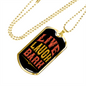 Live Laugh Bark Plain Necklace Stainless Steel or 18k Gold Dog Tag 24" Chain-Express Your Love Gifts
