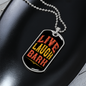 Live Laugh Bark Plain Necklace Stainless Steel or 18k Gold Dog Tag 24" Chain-Express Your Love Gifts