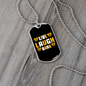 Live Laugh Bark Plain Yellow Necklace Stainless Steel or 18k Gold Dog Tag 24" Chain-Express Your Love Gifts