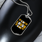Live Laugh Bark Plain Yellow Necklace Stainless Steel or 18k Gold Dog Tag 24" Chain-Express Your Love Gifts