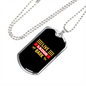 Live Laugh Bark Simple Necklace Stainless Steel or 18k Gold Dog Tag 24" Chain-Express Your Love Gifts