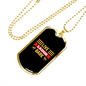 Live Laugh Bark Simple Necklace Stainless Steel or 18k Gold Dog Tag 24" Chain-Express Your Love Gifts