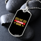 Live Laugh Bark Simple Necklace Stainless Steel or 18k Gold Dog Tag 24" Chain-Express Your Love Gifts