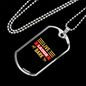 Live Laugh Bark Simple Necklace Stainless Steel or 18k Gold Dog Tag 24" Chain-Express Your Love Gifts