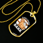 Live Laugh Bark White Necklace Stainless Steel or 18k Gold Dog Tag 24" Chain-Express Your Love Gifts
