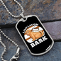Live Laugh Bark White Necklace Stainless Steel or 18k Gold Dog Tag 24" Chain-Express Your Love Gifts