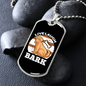 Live Laugh Bark White Necklace Stainless Steel or 18k Gold Dog Tag 24" Chain-Express Your Love Gifts