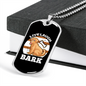 Live Laugh Bark White Necklace Stainless Steel or 18k Gold Dog Tag 24" Chain-Express Your Love Gifts