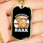 Live Laugh Bark White Necklace Stainless Steel or 18k Gold Dog Tag 24" Chain-Express Your Love Gifts