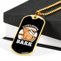 Live Laugh Bark White Necklace Stainless Steel or 18k Gold Dog Tag 24" Chain-Express Your Love Gifts
