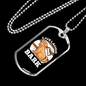Live Laugh Bark White Necklace Stainless Steel or 18k Gold Dog Tag 24" Chain-Express Your Love Gifts