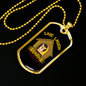 Live Laugh Bark Yellow Necklace Stainless Steel or 18k Gold Dog Tag 24" Chain-Express Your Love Gifts
