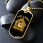 Live Laugh Bark Yellow Necklace Stainless Steel or 18k Gold Dog Tag 24" Chain-Express Your Love Gifts