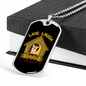 Live Laugh Bark Yellow Necklace Stainless Steel or 18k Gold Dog Tag 24" Chain-Express Your Love Gifts