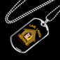 Live Laugh Bark Yellow Necklace Stainless Steel or 18k Gold Dog Tag 24" Chain-Express Your Love Gifts