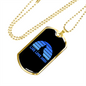 Live Love Dogs Necklace Stainless Steel or 18k Gold Dog Tag 24" Chain-Express Your Love Gifts