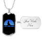 Live Love Dogs Necklace Stainless Steel or 18k Gold Dog Tag 24" Chain-Express Your Love Gifts
