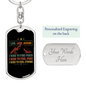 Live Love Hiking Keychain Stainless Steel or 18k Gold Dog Tag Keyring-Express Your Love Gifts