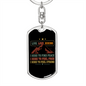 Live Love Hiking Keychain Stainless Steel or 18k Gold Dog Tag Keyring-Express Your Love Gifts