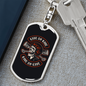 Live To Ride Biker Dark Keychain Stainless Steel or 18k Gold Dog Tag Keyring-Express Your Love Gifts