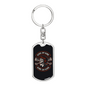Live To Ride Biker Dark Keychain Stainless Steel or 18k Gold Dog Tag Keyring-Express Your Love Gifts