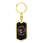 Live To Ride Biker Dark Keychain Stainless Steel or 18k Gold Dog Tag Keyring-Express Your Love Gifts