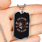 Live To Ride Biker Dark Necklace Stainless Steel or 18k Gold Dog Tag 24"-Express Your Love Gifts
