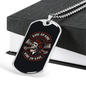 Live To Ride Biker Dark Necklace Stainless Steel or 18k Gold Dog Tag 24"-Express Your Love Gifts