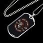 Live To Ride Biker Dark Necklace Stainless Steel or 18k Gold Dog Tag 24"-Express Your Love Gifts