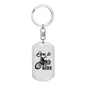 Live To Ride Biker Keychain Stainless Steel or 18k Gold Dog Tag Keyring-Express Your Love Gifts