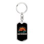Live To Ride Bortherhood Biker Keychain Stainless Steel or 18k Gold Dog Tag Keyring-Express Your Love Gifts
