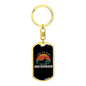 Live To Ride Bortherhood Biker Keychain Stainless Steel or 18k Gold Dog Tag Keyring-Express Your Love Gifts